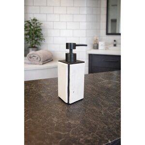 New Balck / White Marble Contemporary Soap Dispenser Pump Bathroon Vanity Decor